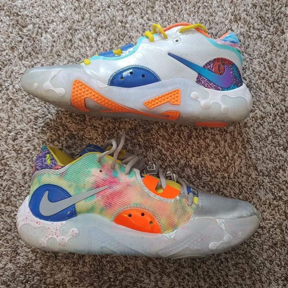 Nike Paul George Sneakers PG 6 'What The' Multicolor Shoes Men's Size 9